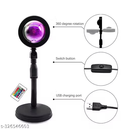 16-Color Projection Lamp with Remote Control